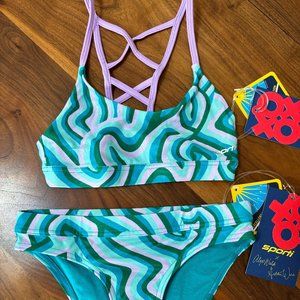 Sporti x Alex & Gretchen Walsh Whimsy Mar Bella Strappy Bikini Top and Bottom